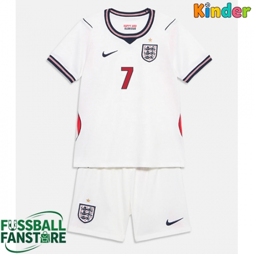 England Bukayo Saka #7 Replik Heimtrikot Kinder WM 2026 Kurzarm (+ Kurze Hosen)